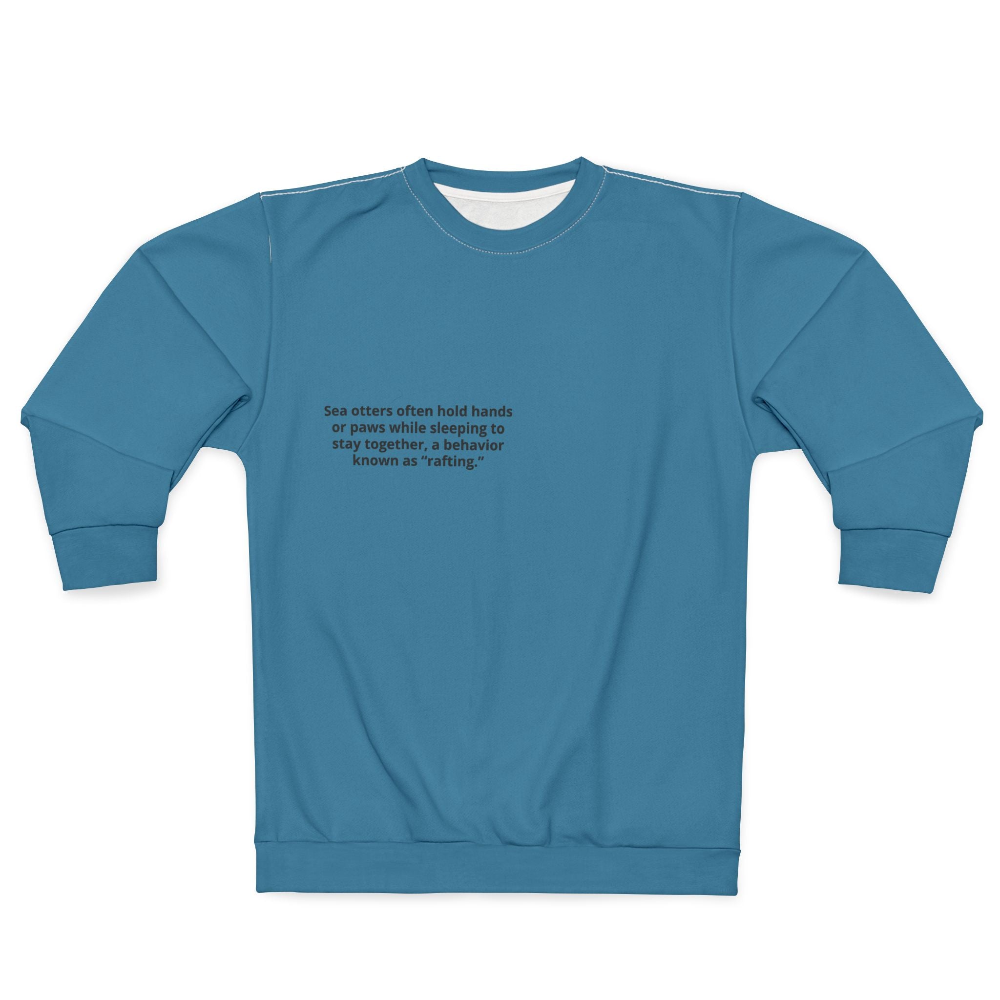 Otter Heart Sweatshirt — "If we were otters, I'd hold your hand while we slept" Cozy Animal Lover Crewneck