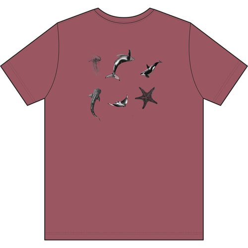 Caelora Sea Dwellers Cotton Tee — Ocean-Inspired Graphic T-Shirt