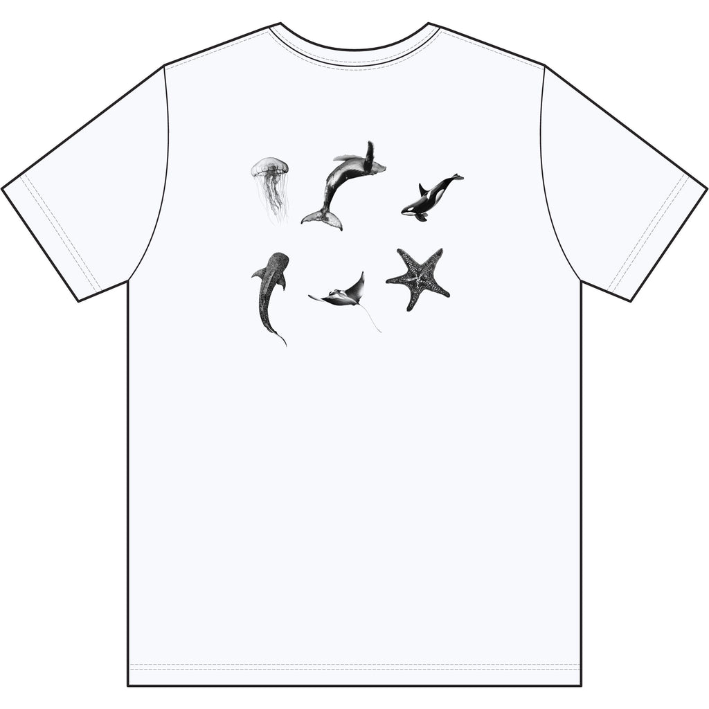 Caelora Sea Dwellers Cotton Tee — Ocean-Inspired Graphic T-Shirt