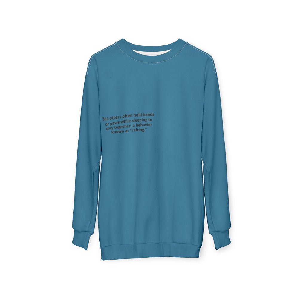 Otter Heart Sweatshirt — "If we were otters, I'd hold your hand while we slept" Cozy Animal Lover Crewneck