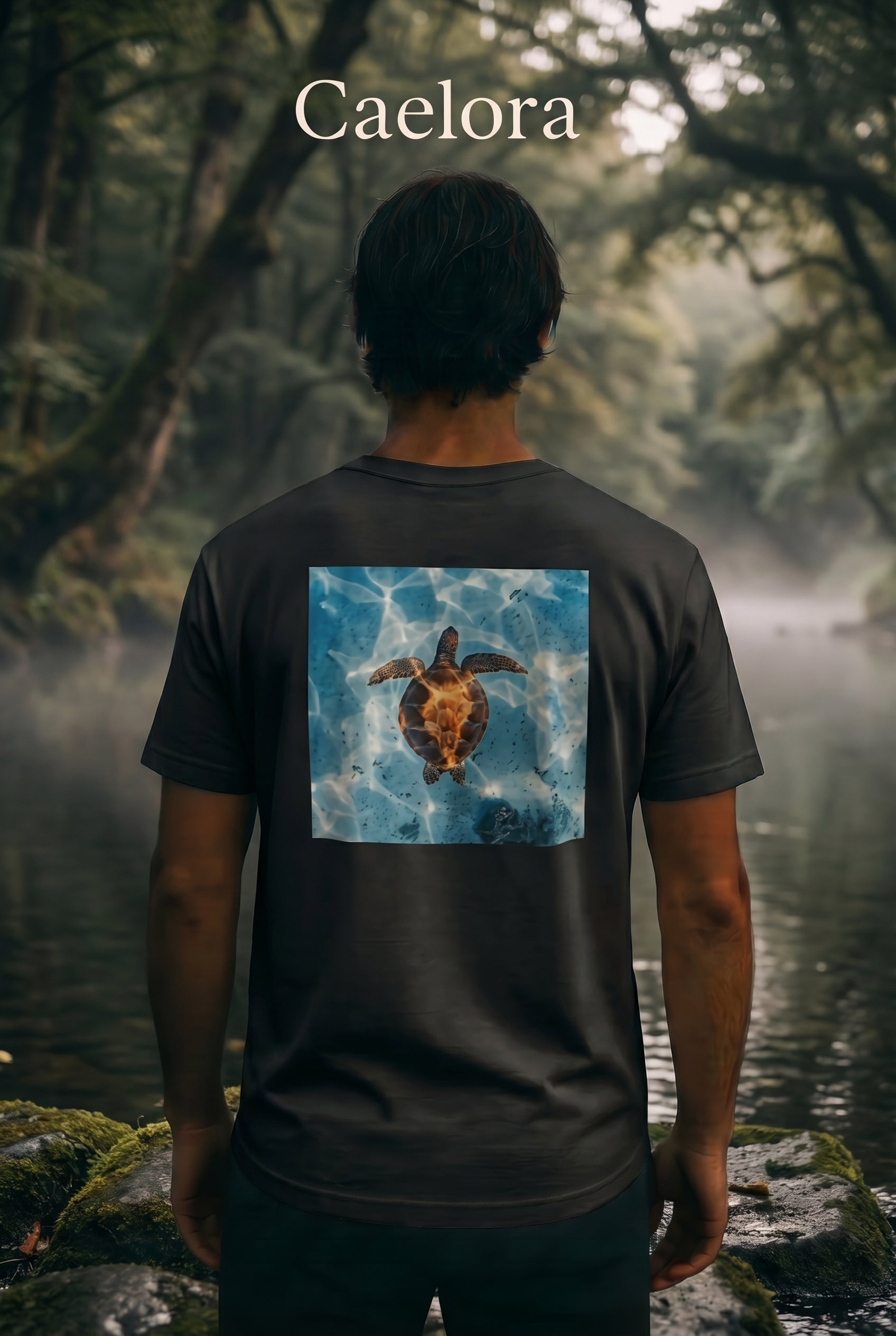 Sea Turtle Graphic T-Shirt — Tropical Ocean Photo Tee