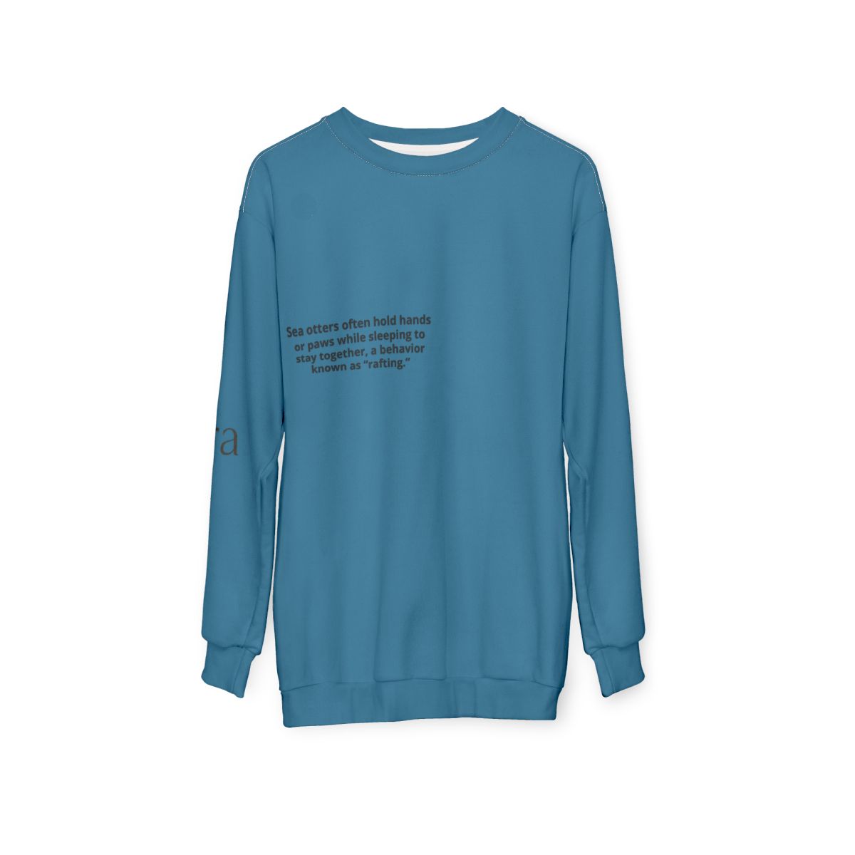 Otter Heart Sweatshirt — "If we were otters, I'd hold your hand while we slept" Cozy Animal Lover Crewneck
